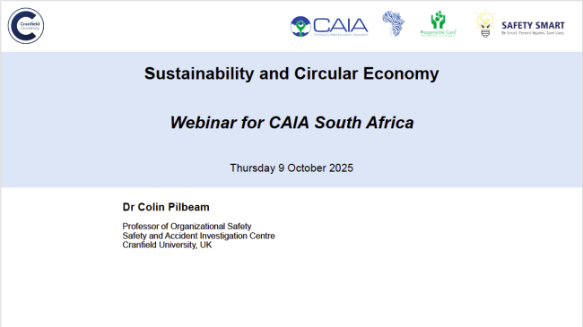 Sustainability and Circular Economy